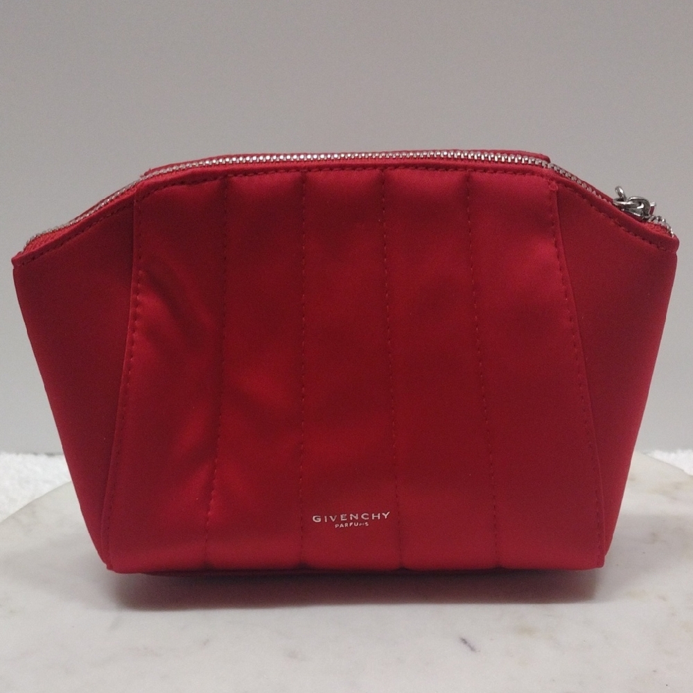 Givenchy Parfums Red Quilted Women's Cosmetic Bag